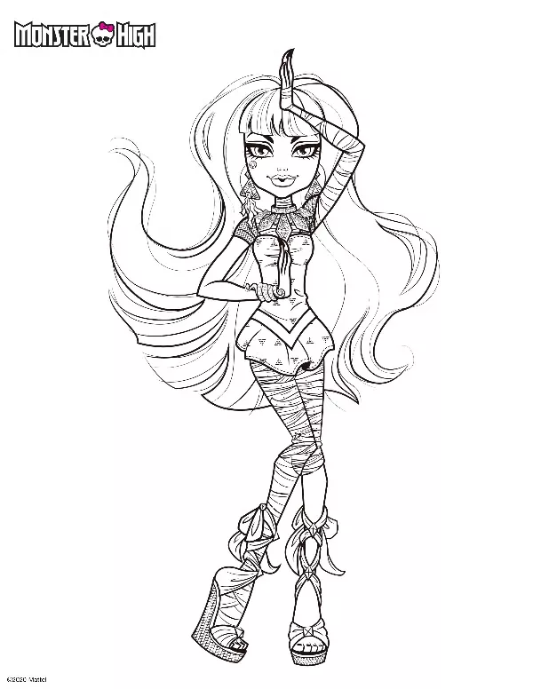 Monster High Colouring Sheet 4